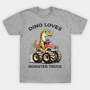 Dino loves monster truck T-Shirt